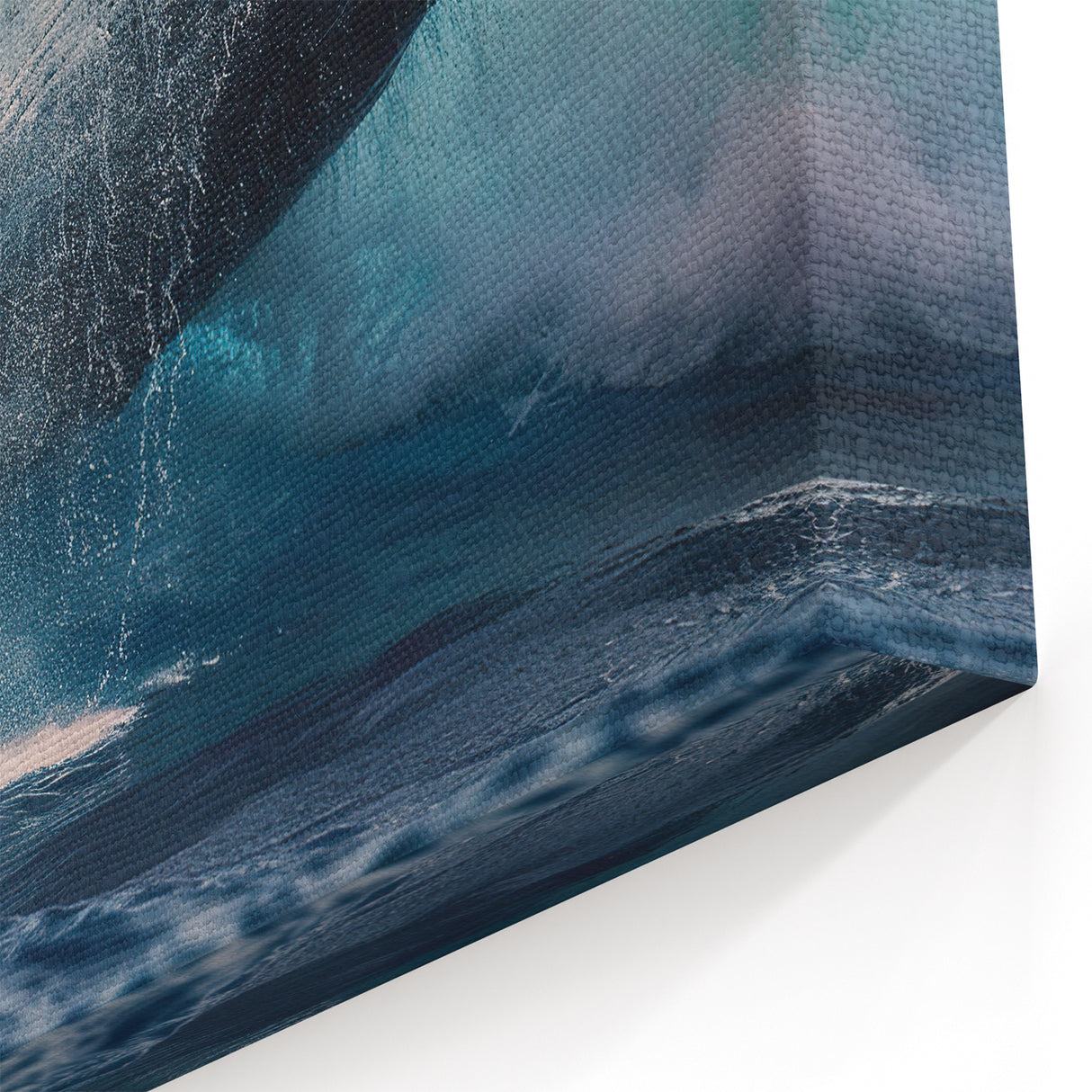 Epic Whale Wall Art - Ocean Wave Canvas Print - Marine Life Decor