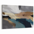 Geometric Strokes and Lines Abstract Art | Elegant Earth Tones Canvas