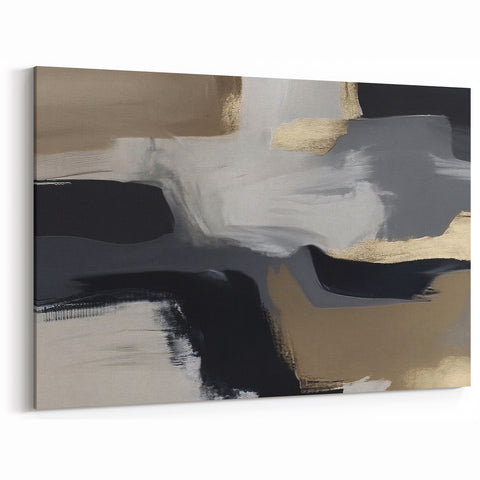 Modern Geometric Line Art - Abstract Strokes and Lines Canvas Print