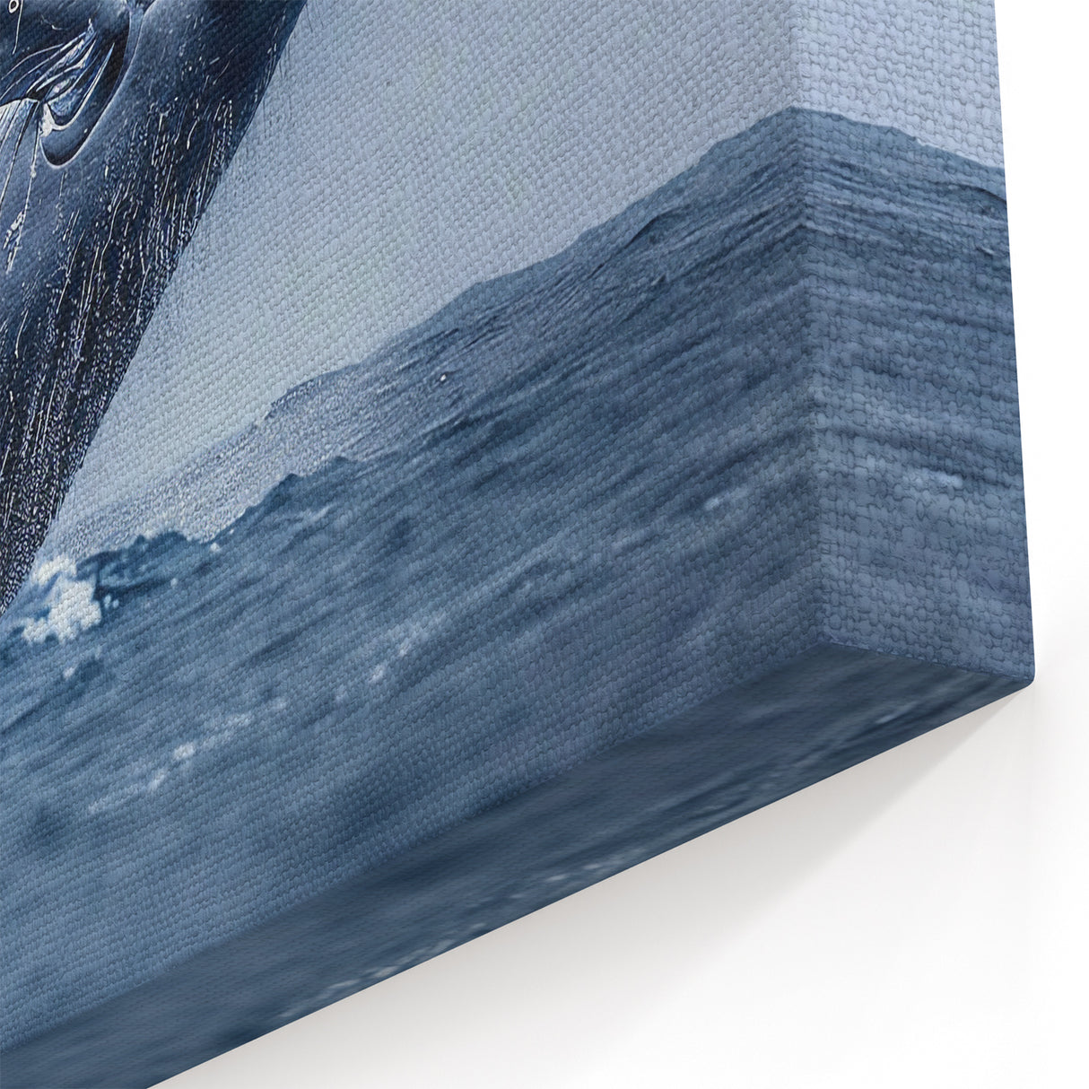 Majestic Whale Wall Art - Breaching Ocean Canvas Print - Marine Decor