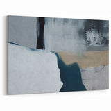 Minimalist Strokes and Lines Abstract Art | Coastal Retreat Canvas