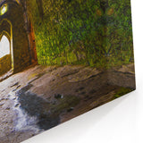 Gothic Stone Archway Wall Art - Mysterious Medieval Canvas Print