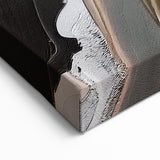 Earthy Tones Abstract Line Art - Modern Strokes Canvas Print