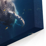 Serene Whale Wall Art - Deep Ocean Canvas Print - Marine Life Decor