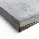 Modern Strokes and Lines Abstract Art | Urban Chic Gold and Gray Canvas
