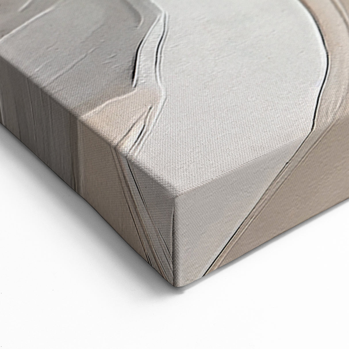 Soft Neutrals Abstract Line Art - Modern Strokes Canvas Print