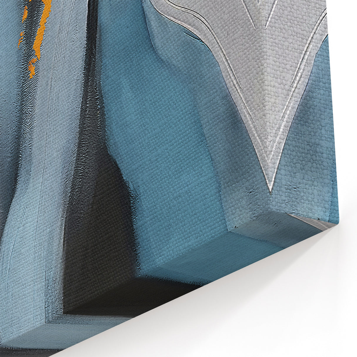 Blue and Gray Abstract Line Art - Contemporary Strokes Canvas Print