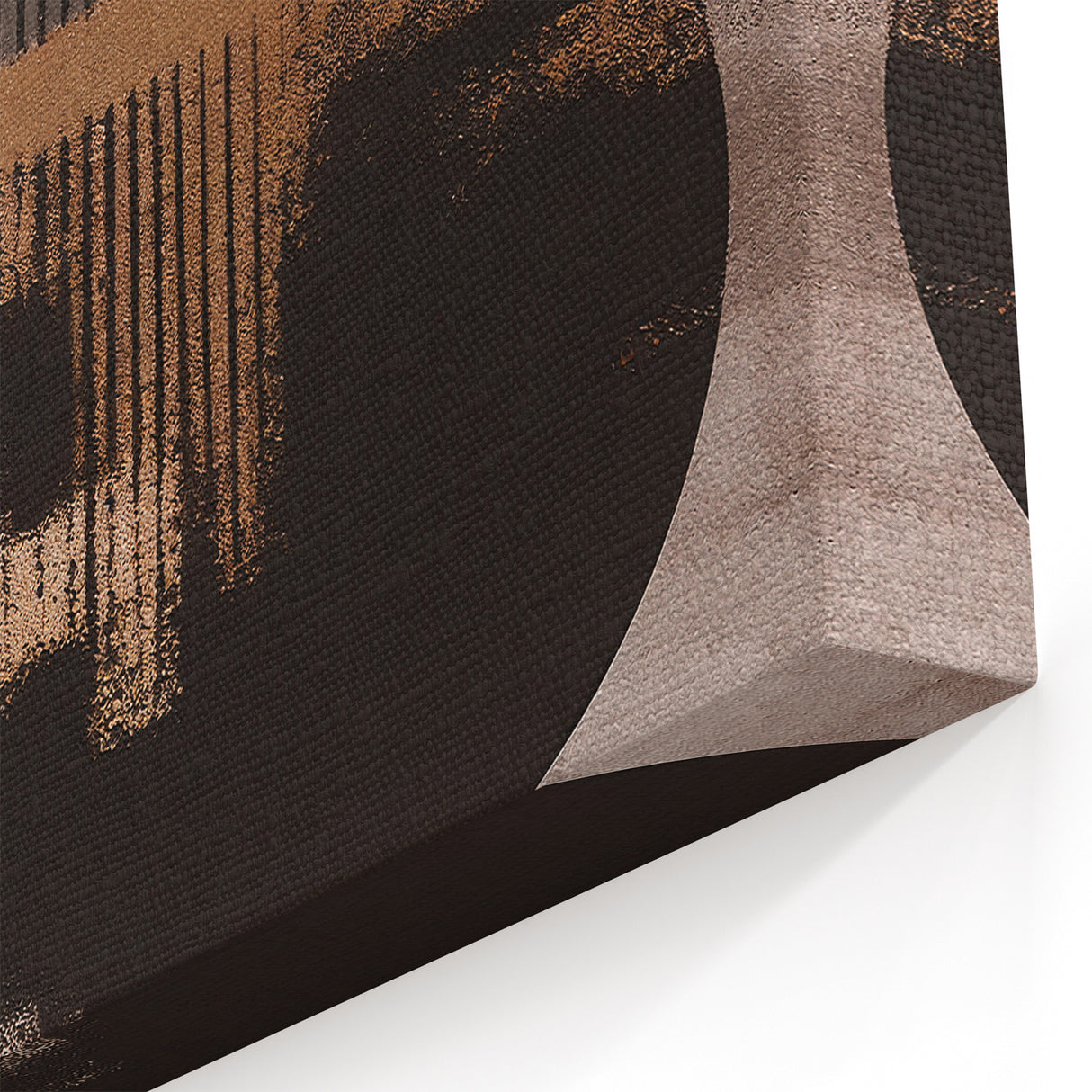Geometric Strokes and Lines Art | Urban Chic Metallic Bronze Canvas