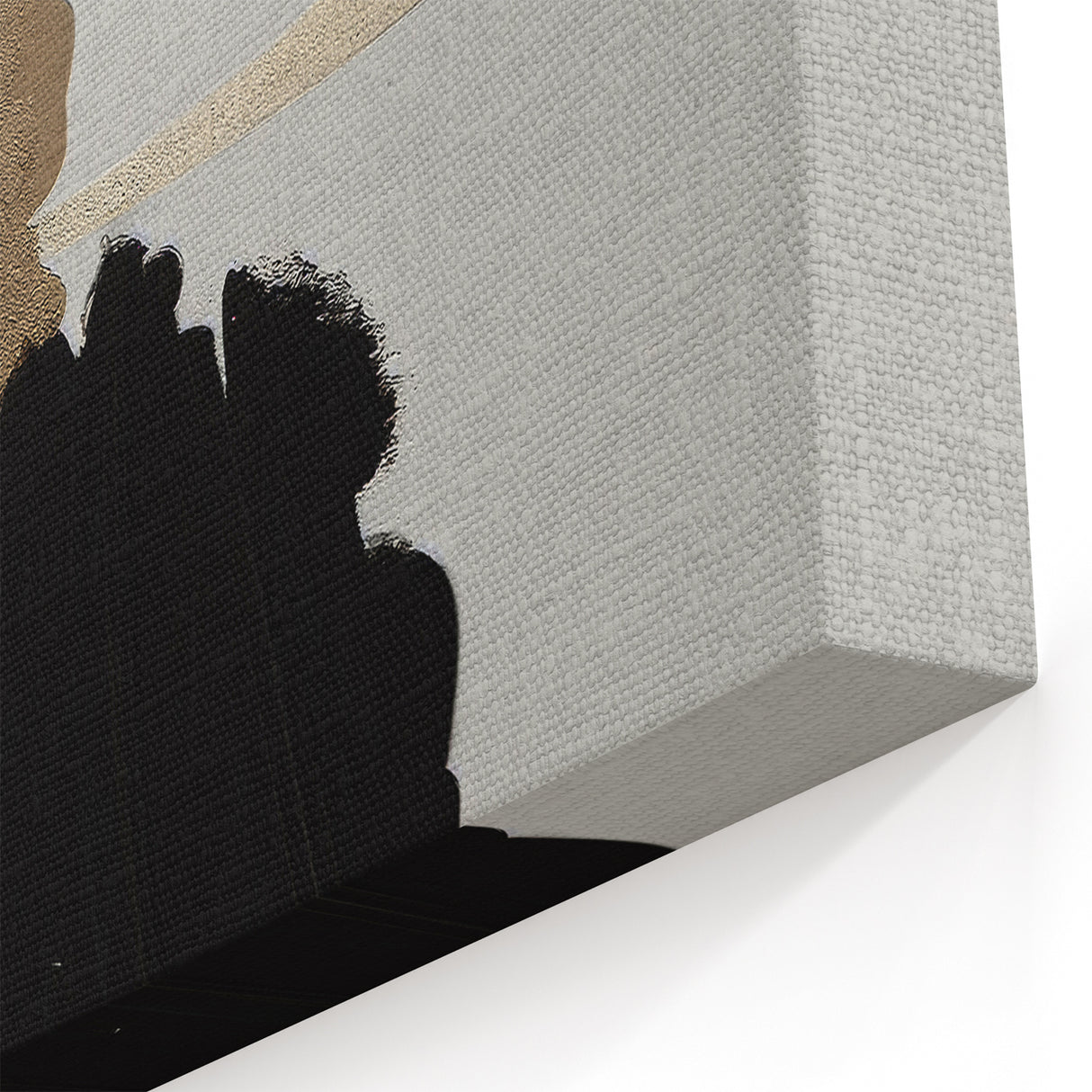 Modern Strokes Wall Art - Abstract Black and Gold Canvas Print