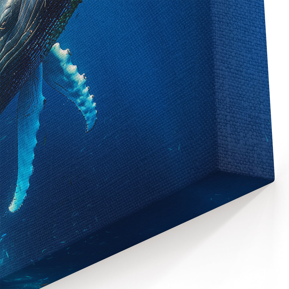 Majestic Whale Wall Art - Underwater Blue Canvas Print - Marine Decor