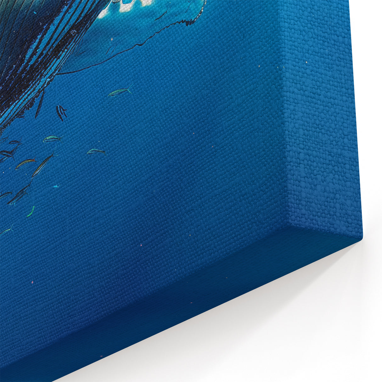 Close-Up Whale Wall Art - Deep Blue Ocean Canvas Print - Marine Decor