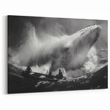 Epic Whale Encounter Wall Art - Ocean Canvas & Framed Print