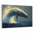 Golden Hour Whale Art - Dynamic Ocean Decor - Canvas & Framed Print