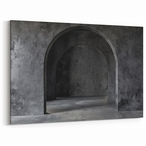 Minimalist Modern Arches Wall Art - Sleek Architectural Canvas Print