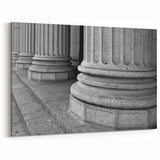 Architectural Columns Wall Art - Black & White Classic Canvas Print