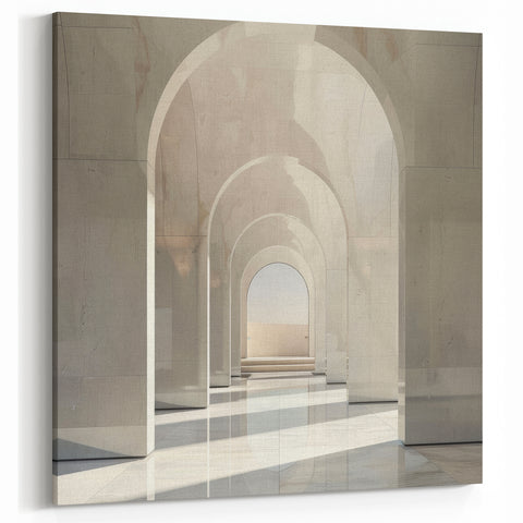 Elegant Modern Arches Wall Art - Minimalist Architecture Canvas Print
