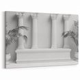 Modern Monochrome Columns Art - Minimalist Architectural Canvas Print