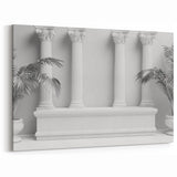 Modern Monochrome Columns Art - Minimalist Architectural Canvas Print