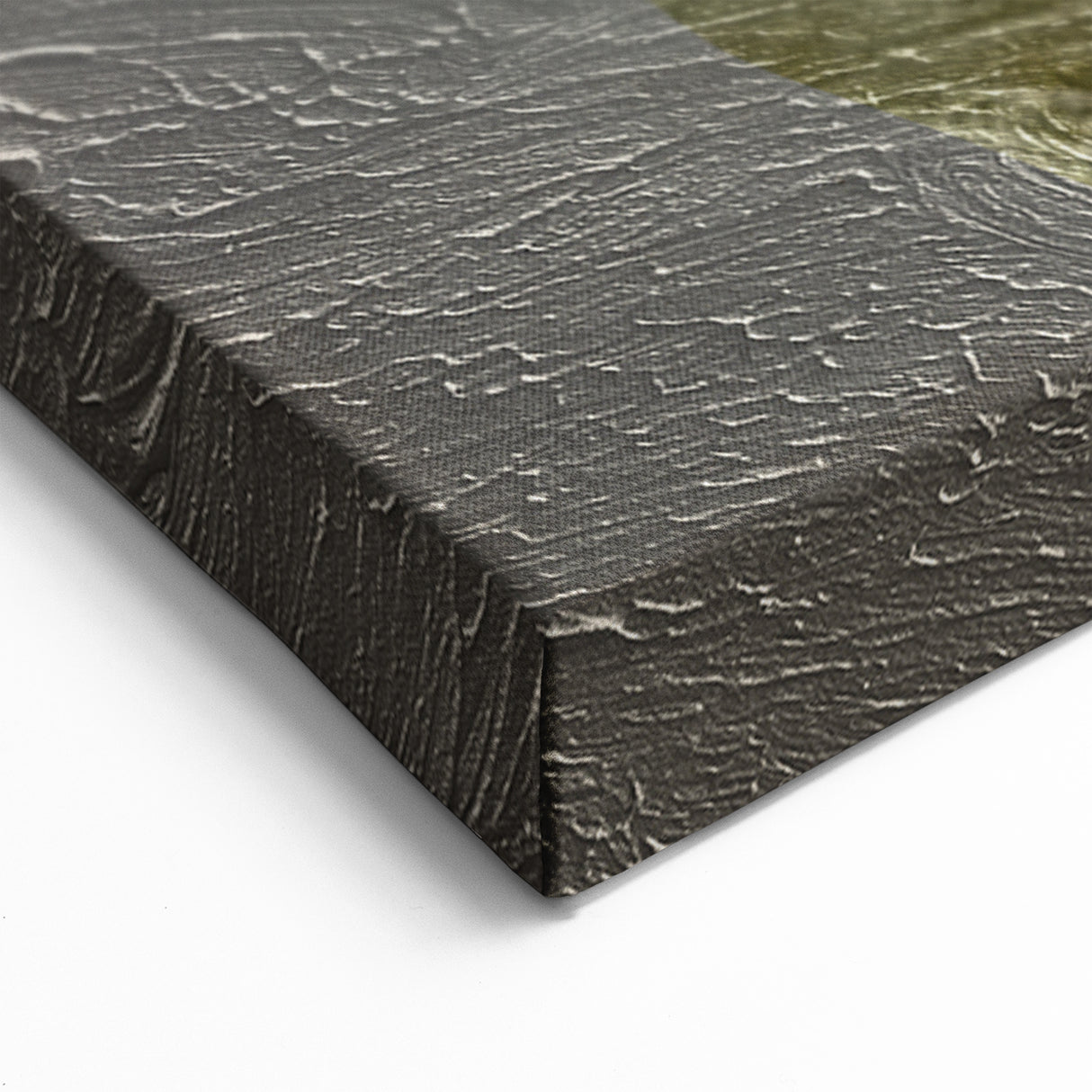 Textured Abstract Line Art Canvas – Earthy and Metallic Leaf Design