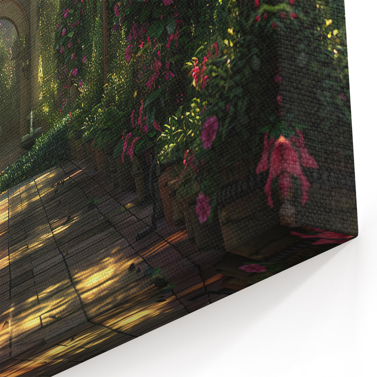 Enchanted Floral Arches Wall Art - Elegant Garden Canvas Print for Decor