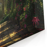 Enchanted Floral Arches Wall Art - Elegant Garden Canvas Print for Decor
