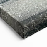 Abstract Ocean Breeze Canvas – Textured Blue and White Coastal Art