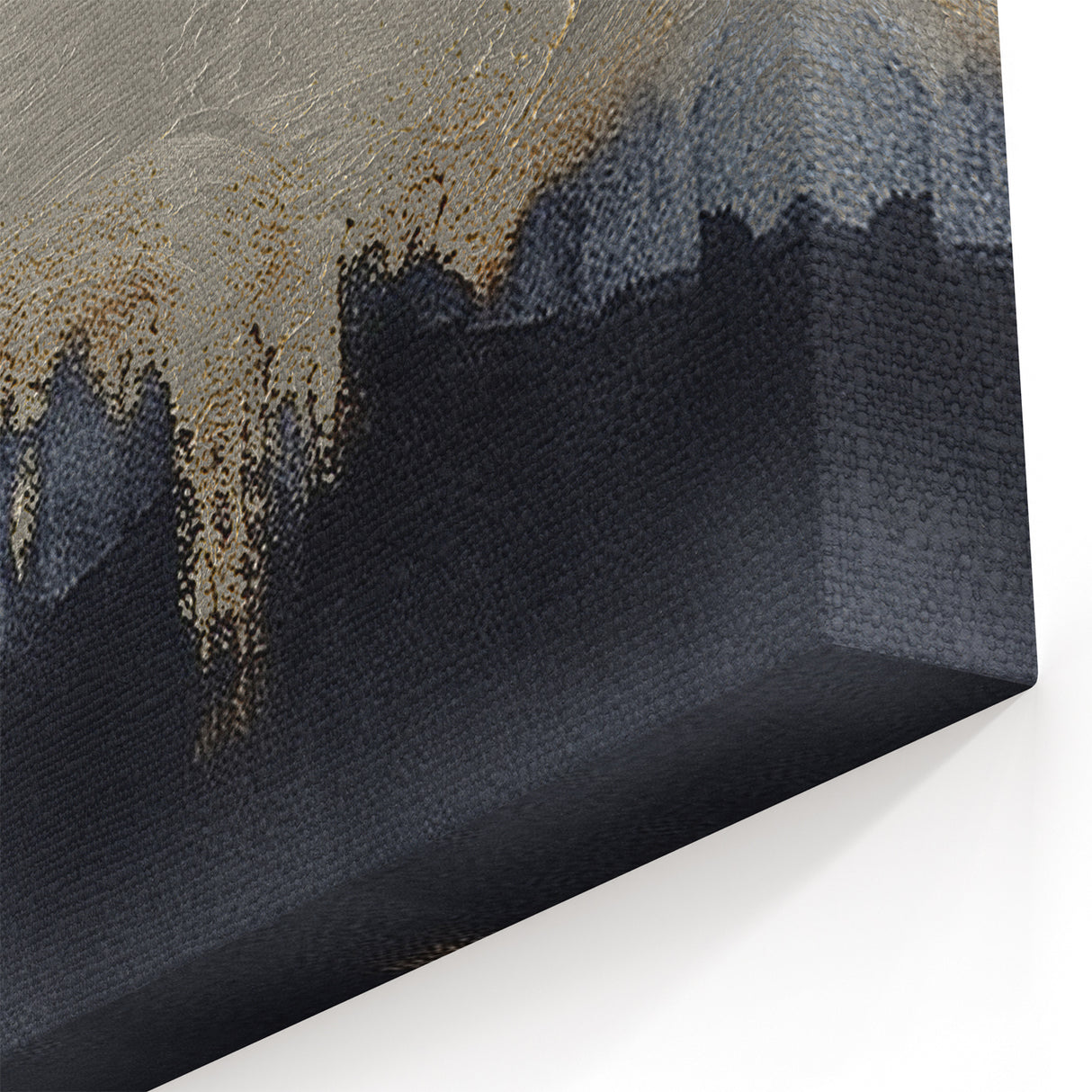 Abstract Minimalist Canvas – Textured Black, Gold, and Gray Modern Art