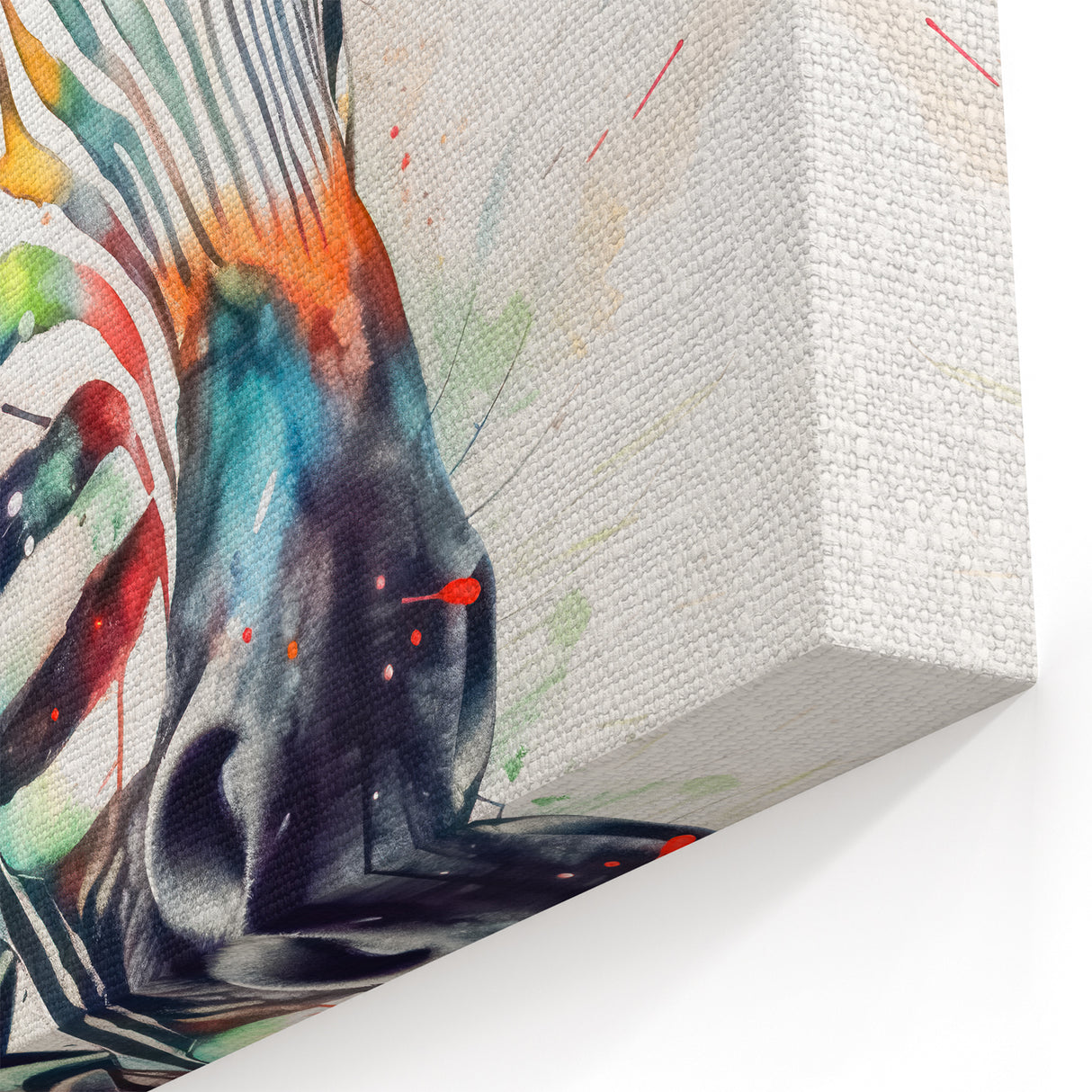 Vibrant Zebra Wall Art - Colorful Safari Zebra Canvas Print