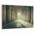 Historic Arches Wall Art - Timeless Stone Corridor Canvas & Framed Print