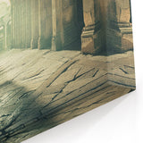 Historic Arches Wall Art - Timeless Stone Corridor Canvas & Framed Print