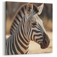 Elegant Zebra Wall Art - Black and White Safari Canvas Print