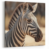 Elegant Zebra Wall Art - Black and White Safari Canvas Print