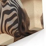 Elegant Zebra Wall Art - Black and White Safari Canvas Print