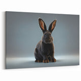 Adorable Black Rabbit Wall Art - Wildlife Animal Canvas & Framed Prints