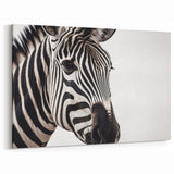 Minimalist Zebra Wall Art - Black and White Safari Canvas Print