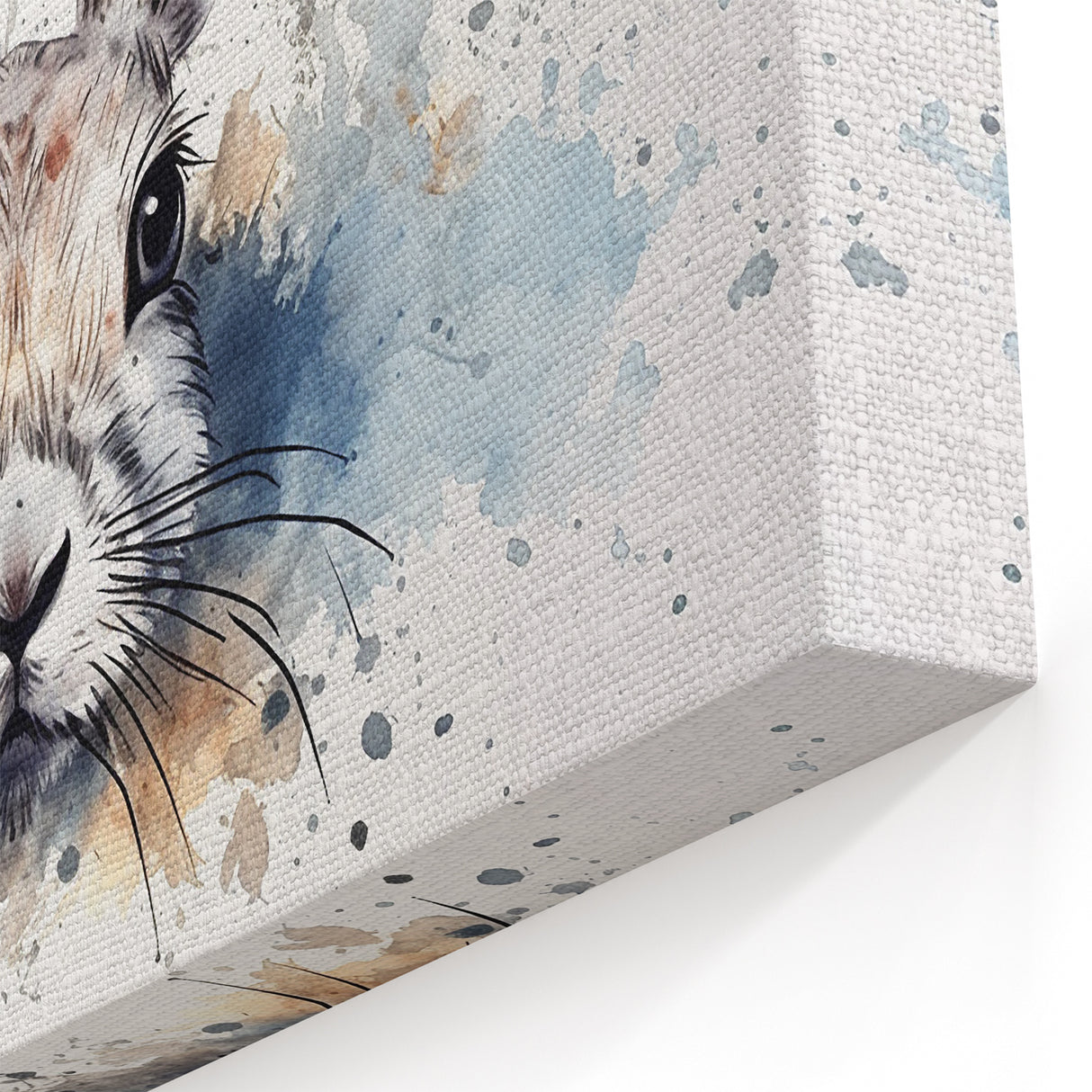 Watercolor Rabbit Wall Art - Artistic Animal Canvas & Framed Prints