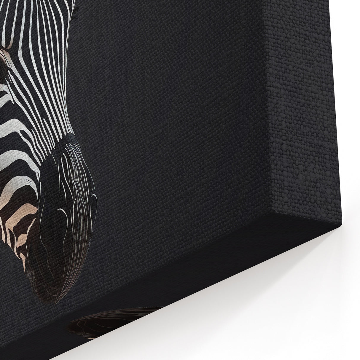 Contemporary Zebra Wall Art - Striking Black and White Canvas Print