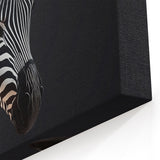 Contemporary Zebra Wall Art - Striking Black and White Canvas Print