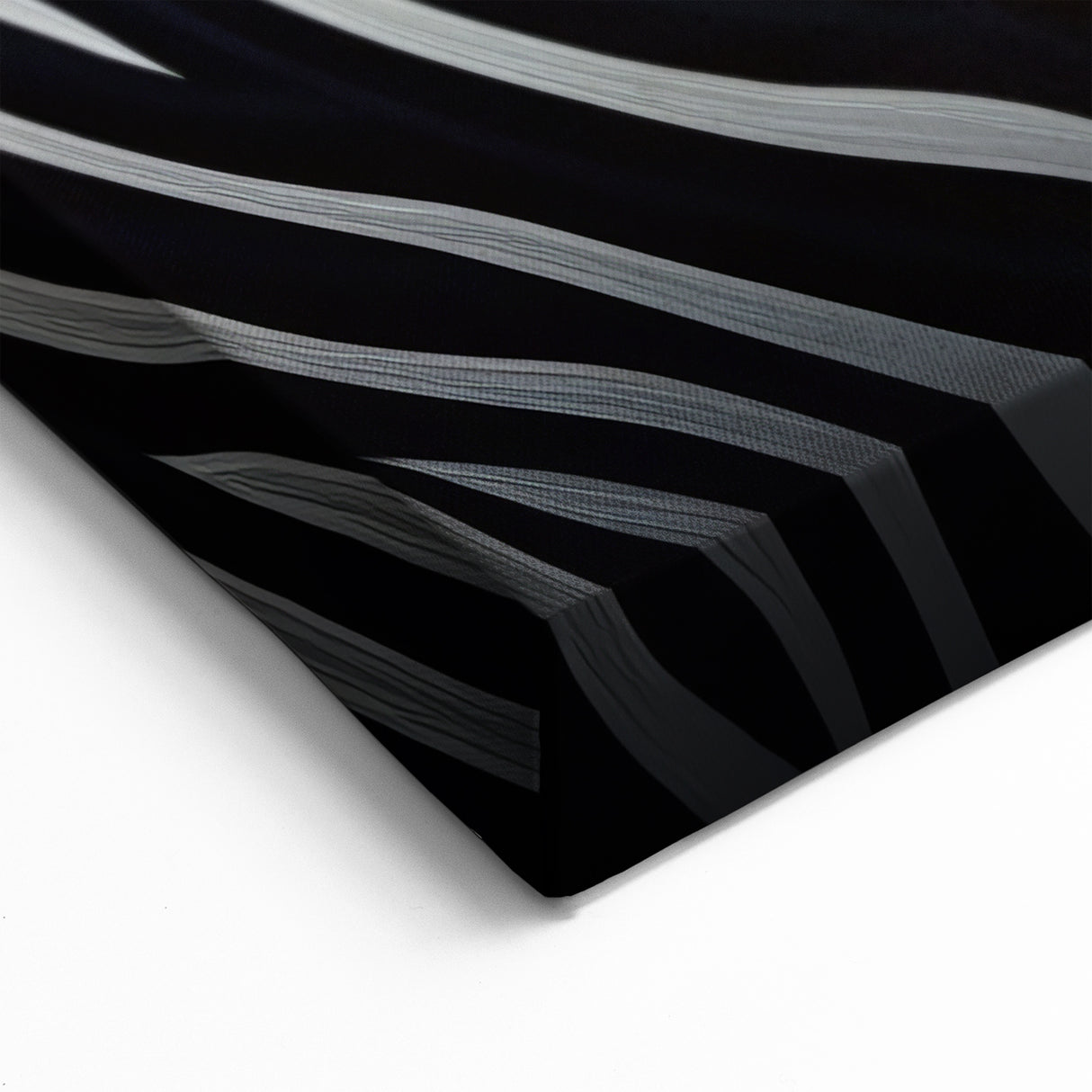 Contemporary Zebra Wall Art - Striking Black and White Canvas Print