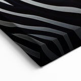 Contemporary Zebra Wall Art - Striking Black and White Canvas Print