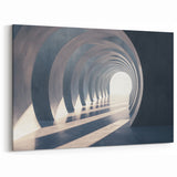 Contemporary Arches Wall Art - Modern Blue and White Abstract Print