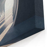 Contemporary Arches Wall Art - Modern Blue and White Abstract Print