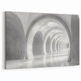 Modern Arches Wall Art - Minimalist White Abstract Corridor Print