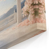 Romantic Arches Wall Art - Elegant Floral Balcony Canvas & Framed Print