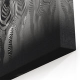 Dynamic Zebra Herd Wall Art - Black and White Safari Canvas Print