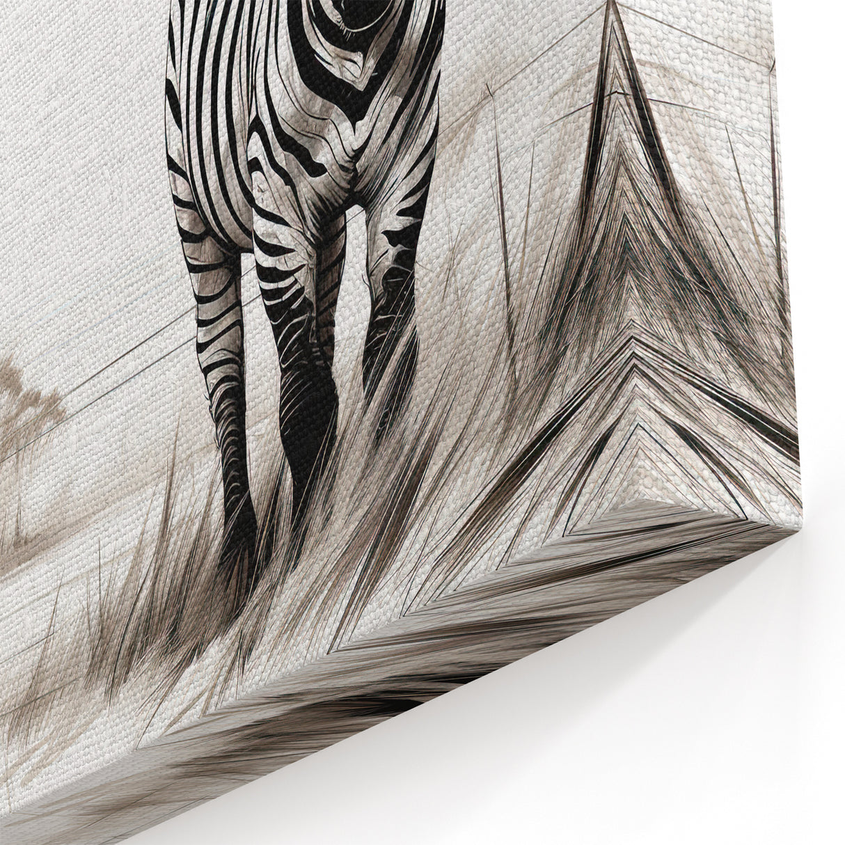 Serene Zebra Wall Art - Safari Landscape Canvas Print