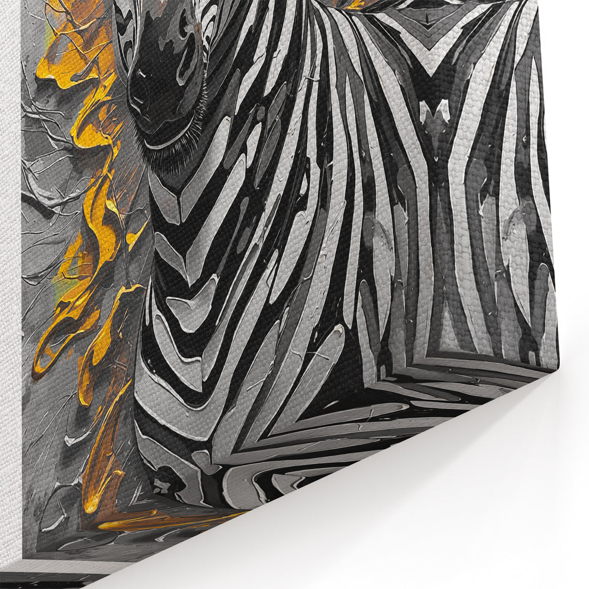 Abstract Zebra Wall Art - Vibrant Safari Canvas Print Set