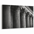 Classic Columns Wall Art - Bold Black & White Architectural Canvas