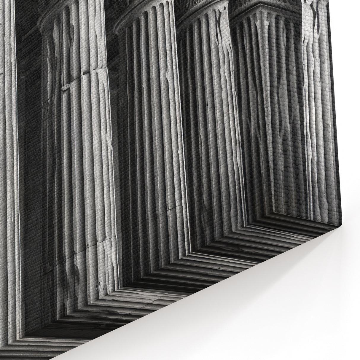 Classic Columns Wall Art - Bold Black & White Architectural Canvas
