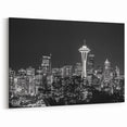 Seattle Skyline Photography | Black and White Cityscape Wall Art